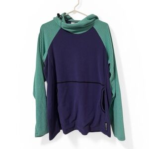 Melanzana Women’s XL Two-Tone Grape and Lagoon Grid Hoodie V2